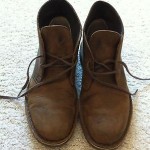 CLARKS Brown Beeswax Leather Chukka Boots Mens 9.5 M Crepe Soles