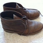 CLARKS Brown Beeswax Leather Chukka Boots Mens 9.5 M Crepe Soles