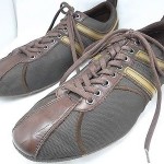 BOSS HUGO BOSS BROWN MESH & LEATHER COMBO FASHION SNEAKER SIZE 43 EU 10 US