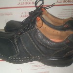 CLARKS UNSTRUCTURED BLACK LEATHER SHOES OXFORDS “NEW” NO BOX US 10.5 M