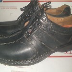 CLARKS UNSTRUCTURED BLACK LEATHER SHOES OXFORDS “NEW” NO BOX US 10.5 M