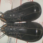 CLARKS UNSTRUCTURED BLACK LEATHER SHOES OXFORDS “NEW” NO BOX US 10.5 M
