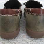 COLE HAAN OLIVE GREEN & BROWN LEATHER WATERPROOF DUCK SHOES / MENS SIZE 10 EUC!