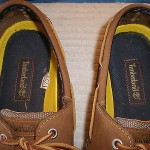 TIMBERLAND MENS TAN LEATHER BOAT DECK LOAFERS CASUAL SHOES SIZE 11.5 M US