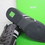 $150.00 Hugo Boss Men’s Fashion Sneakers Space Up Leather Shoes DARK GRAY SIZE 9