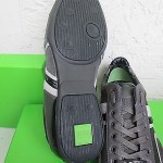 $150.00 Hugo Boss Men’s Fashion Sneakers Space Up Leather Shoes DARK GRAY SIZE 9