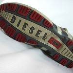 Men’s DIESEL Shoes Sneakers Casual Sz US 10 Grey Velcro Closure All Leather