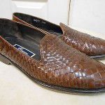 COLE HAAN BRAGANO BROWN WOVEN LEATHER SLIP ON LOAFERS SHOES MENS 8.5 M