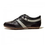 $295 Hugo Boss ORANGE Label Lace-up Sneakers Black Mens Shoes 7 40 Trainers 6.5