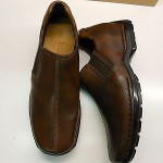 NEW COLE HAAN ZENO TORTOISE BROWN LEATHER CENTER STITCH SLIP ON CASUAL SHOES