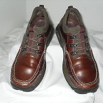 COLE HAAN NIKE AIR BROWN CASUAL LEATHER SHOES 7.5 B NICE! NARROW