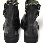 $500 NEW Diesel ELWOOD Black Leather Distressed Double Strap Buckle Boots 13