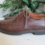 Cole Haan Mens 8.5M Brown Pebbled Leather Lace up Oxford Shoes