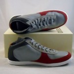 Diesel TELL Mens CASUAL Tennis shoes HI TOP Sneakers SIZE 13 NEW GRAY RED