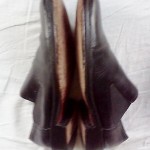 Cole Haan Ankle Slip-on Boots Sz 9M Black Leather w/ Elastic Excellent Condition