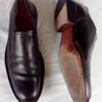 Cole Haan Ankle Slip-on Boots Sz 9M Black Leather w/ Elastic Excellent Condition