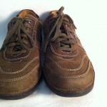 Clarks UNSTRUCTURED Mens Brown Leather Oxford Fashion Lace Up Sneaker Size 8M