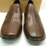 NEW COLE HAAN ZENO TORTOISE BROWN LEATHER CENTER STITCH SLIP ON CASUAL SHOES