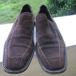 MEN’S COLE HAAN LOAFERS, SIZE 11.5 MEDIUM, SUEDE, SLIP ON, BROWN
