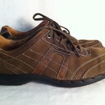Clarks UNSTRUCTURED Mens Brown Leather Oxford Fashion Lace Up Sneaker Size 8M
