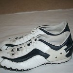 DIESEL Men Shoes White & Blue Leather Upper Size 12