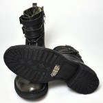 $500 NEW Diesel ELWOOD Black Leather Distressed Double Strap Buckle Boots 13