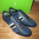 NEW HUGO BOSS GREEN LABEL VICTOIRE TEXAS NAVY  MEN’S  WALKING SHOES Size 12 US