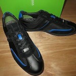 NEW HUGO BOSS GREEN LABEL STIVEN OPEN BLUE MEN WALKING SHOES Size 12US