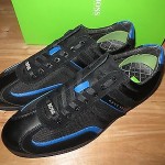 NEW HUGO BOSS GREEN LABEL STIVEN OPEN BLUE MEN WALKING SHOES Size 12US