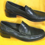 Cole Haan Mens Black Leather Loafers Size  9.5 B ITALY