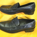 Cole Haan Mens Black Leather Loafers Size  9.5 B ITALY