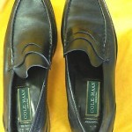 Cole Haan Mens Black Leather Loafers Size  9.5 B ITALY