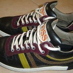 BOSS ORANGE HUGO BOSS MENS BLACK VIOLET PONY HAIR TRIM SNEAKERS SIZE EU40 US7