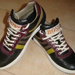 BOSS ORANGE HUGO BOSS MENS BLACK VIOLET PONY HAIR TRIM SNEAKERS SIZE EU40 US7