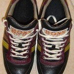 BOSS ORANGE HUGO BOSS MENS BLACK VIOLET PONY HAIR TRIM SNEAKERS SIZE EU40 US7