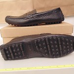 NIB COLE HAAN MEN’S NIKE AIR GRANT DRIVER PENNY LOAFERS,BLACK PEBBLE SKIN/CO8826