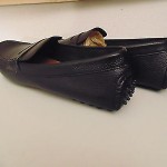 NIB COLE HAAN MEN’S NIKE AIR GRANT DRIVER PENNY LOAFERS,BLACK PEBBLE SKIN/CO8826