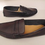 NIB COLE HAAN MEN’S NIKE AIR GRANT DRIVER PENNY LOAFERS,BLACK PEBBLE SKIN/CO8826