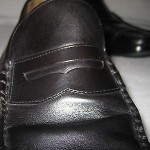 Mens COLE HAAN Nike Air Black Leather Penny Loafers Slip On Shoes 9.5