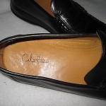 Mens COLE HAAN Nike Air Black Leather Penny Loafers Slip On Shoes 9.5