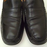 COLE HAAN BLACK LEATHER DRIVING PENNY LOAFER NIKE AIR SLIP ON MENS SHOES SZ 12 M