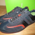 NEW HUGO BOSS GREEN LABEL STIVEN NAVY  MEN WALKING SHOES Size 12 US