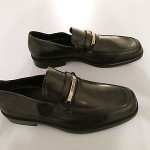 New Men’s Boss Hugo Boss Metal Logo Black Shoes/Made In Italy