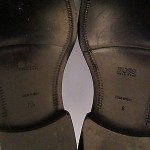New Men’s Boss Hugo Boss Metal Logo Black Shoes/Made In Italy