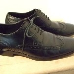 MEN’S HUGO BOSS BLACK LEATHER LACE DRESS SHOES SIZE 95