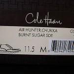 NEW!  $198 COLE HAAN AIR HUNTER CHUKKA MENS BOOT BURNT SUGAR BROWN (SIZE 11.5)
