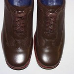 Cole Haan Air Conner Sport Oxfords, Leather Upper, Dark Brown/Orange, 9 M, New