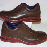 Cole Haan Air Conner Sport Oxfords, Leather Upper, Dark Brown/Orange, 9 M, New