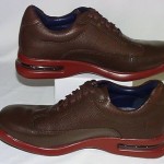 Cole Haan Air Conner Sport Oxfords, Leather Upper, Dark Brown/Orange, 9 M, New