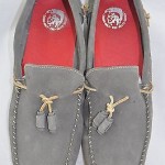 Diesel ‘Connect Grahl’ Men’s Brindle Gray Suede Loafer Size 10.5 M EU 44